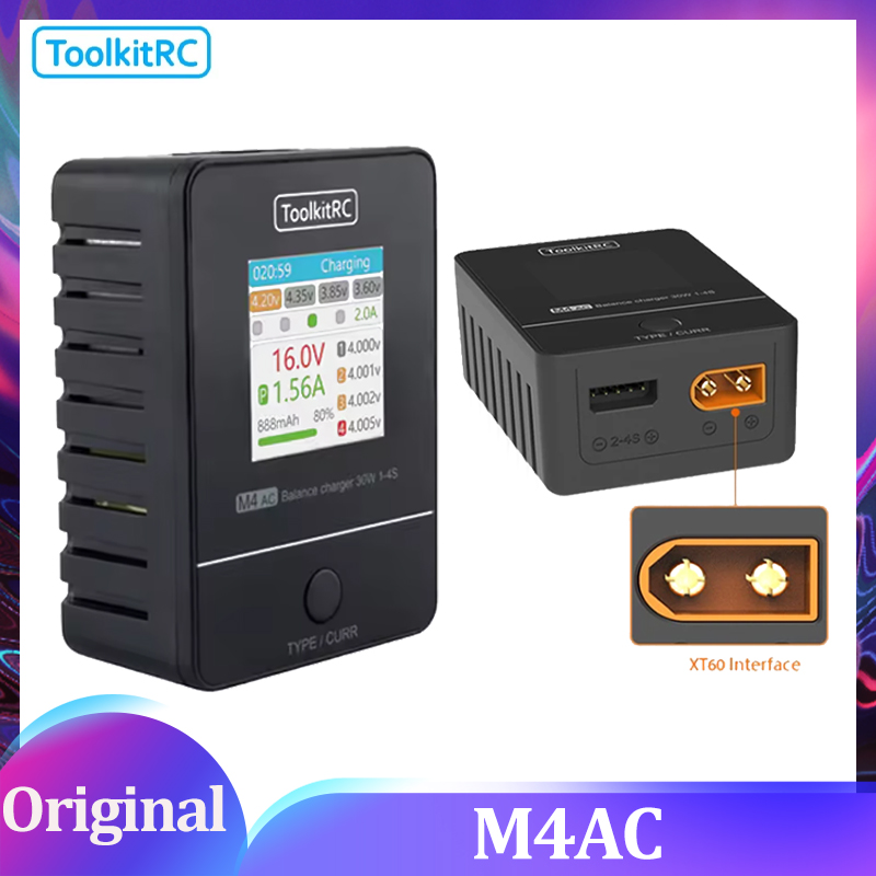 ToolkitRC M4AC 30W LCD Screen  - Drone Racing Charger のレビューと価格
