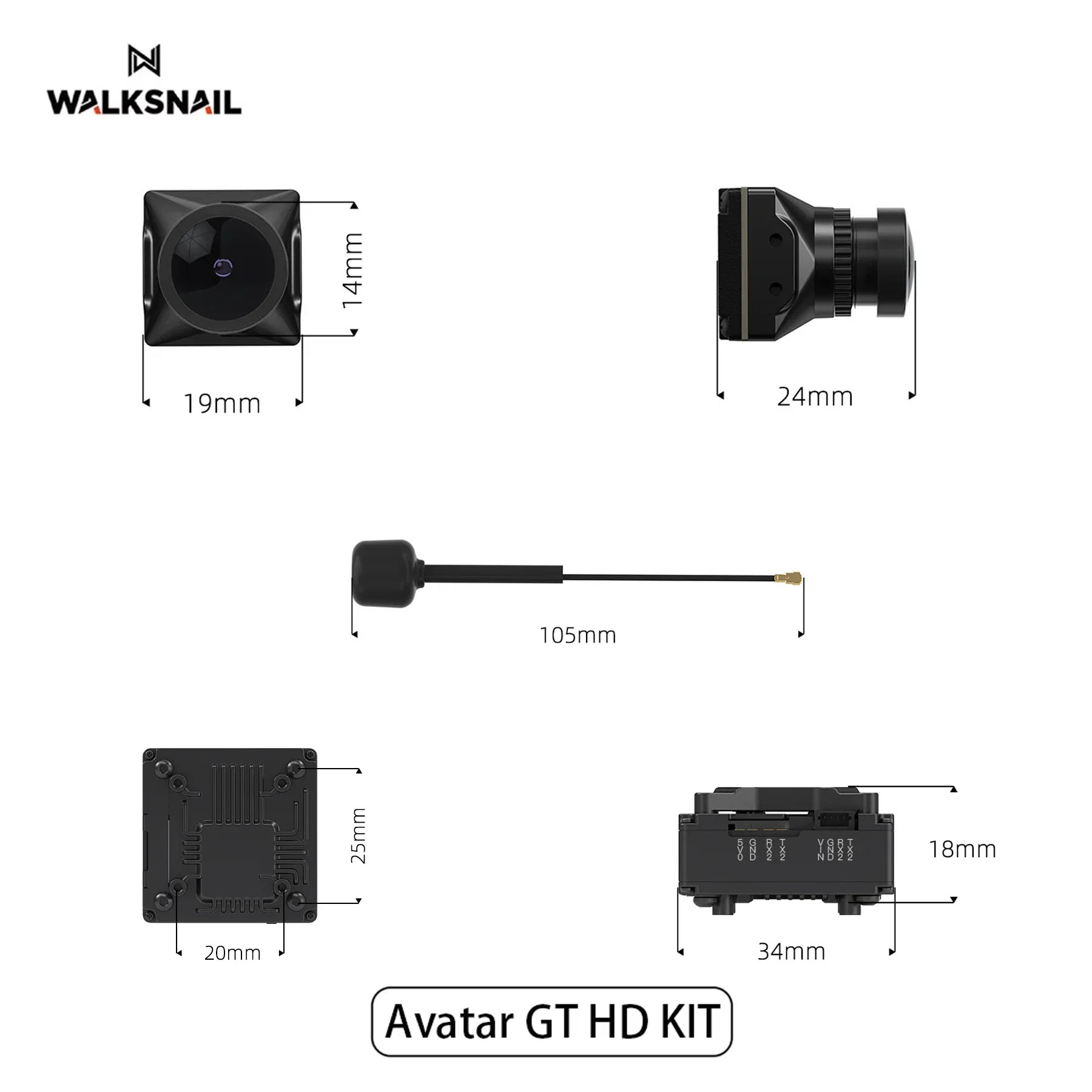 Walksnail Avatar GT HD KIT 2W  - Drone Racing Antenna のレビューと価格