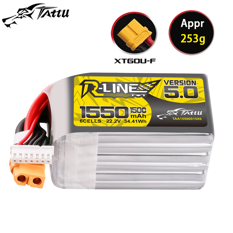 TATTU-R-LINE 5.0 22.2V 1550mAh - Drone Racing Battery のレビューと価格