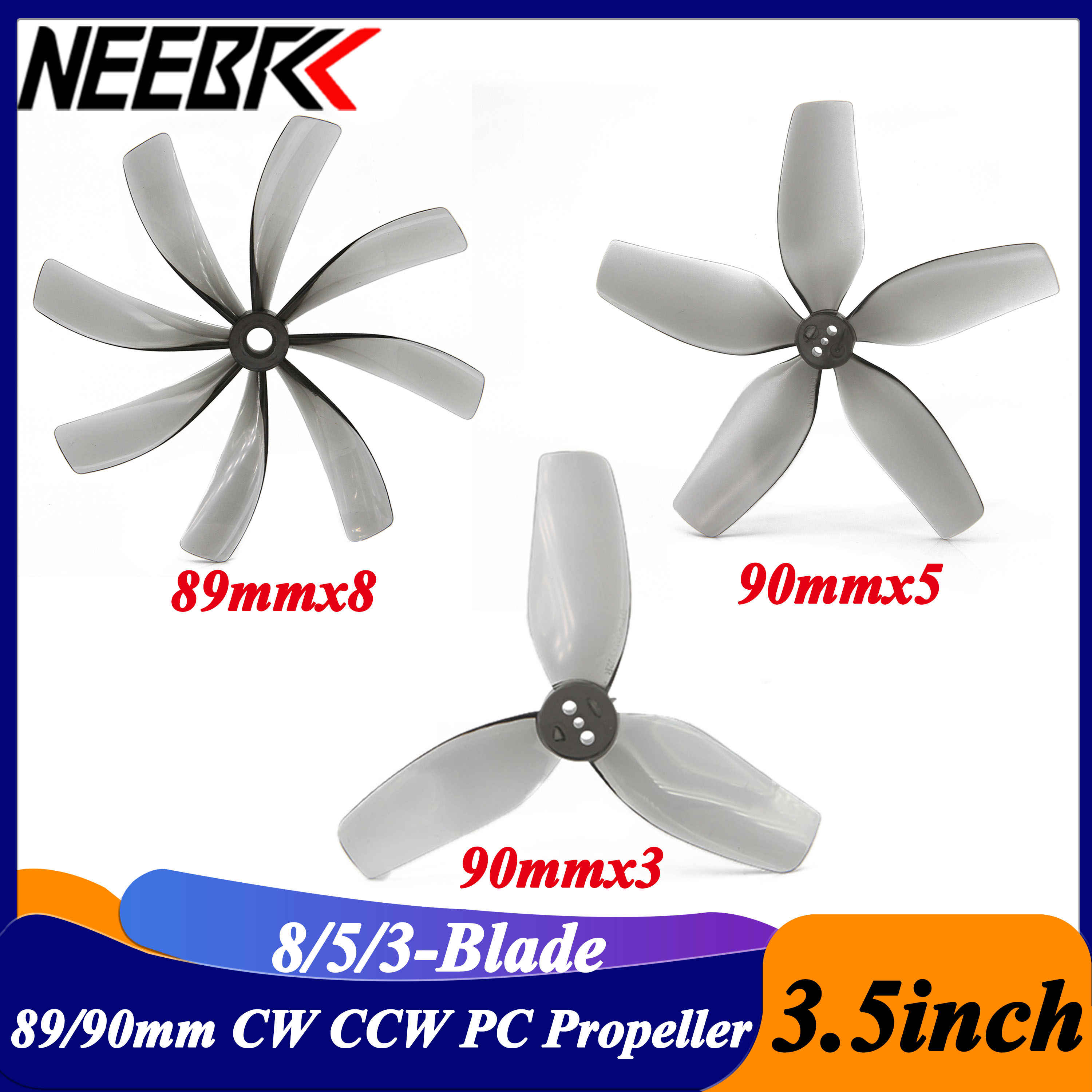 2Pairs 3.5inch 89x8 90x5 90x3  - Drone Racing Motor のレビューと価格